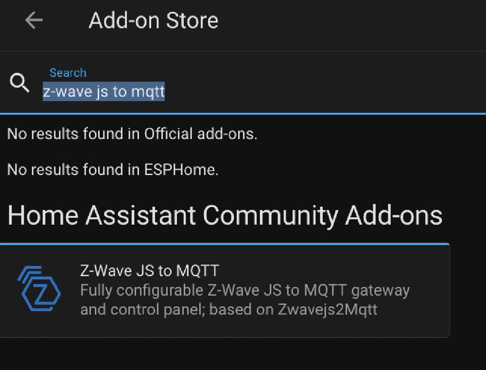 z-wave js to mqtt in the add-on store